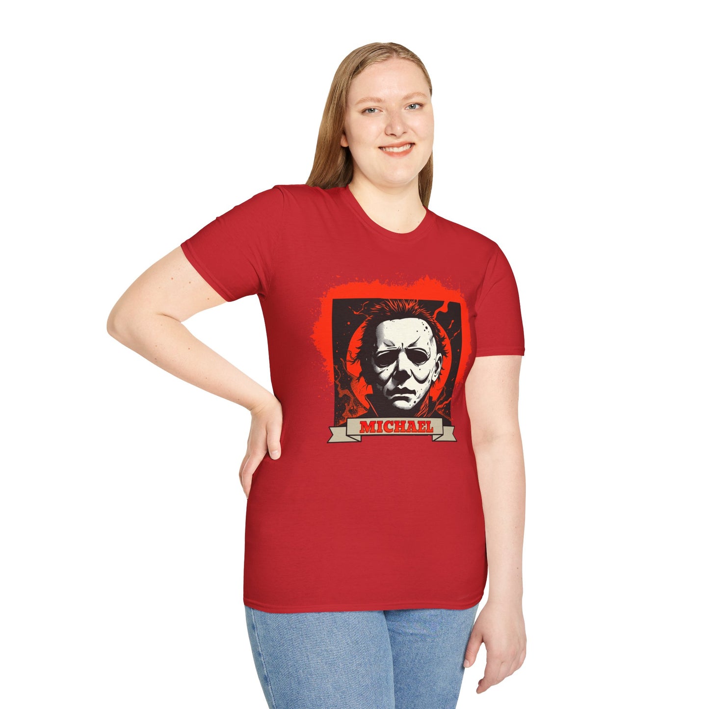 Vintage Horror Mask Portrait "Michael" Graphic T-Shirt
