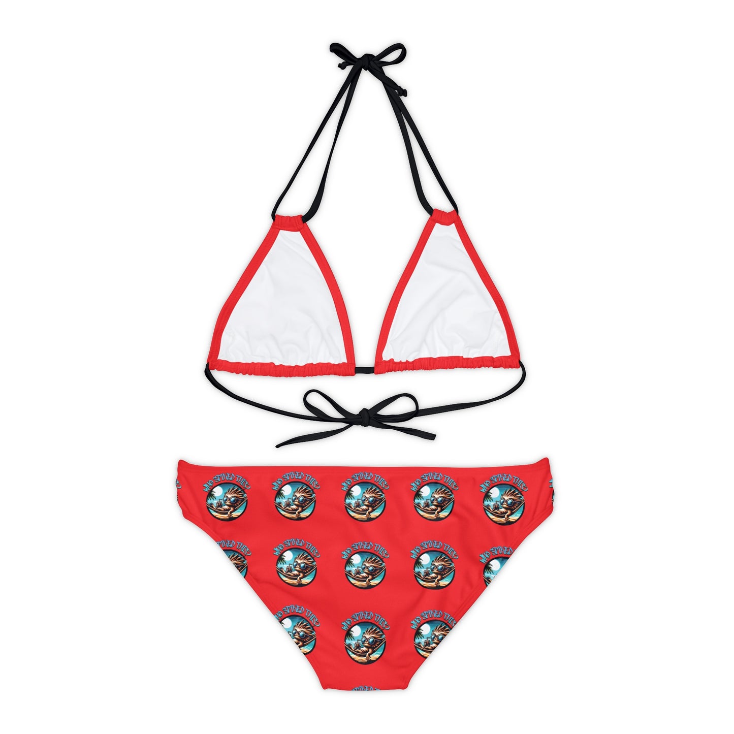 Summerween Who Spiked This? Strappy Bikini Set (AOP) Swimsuit