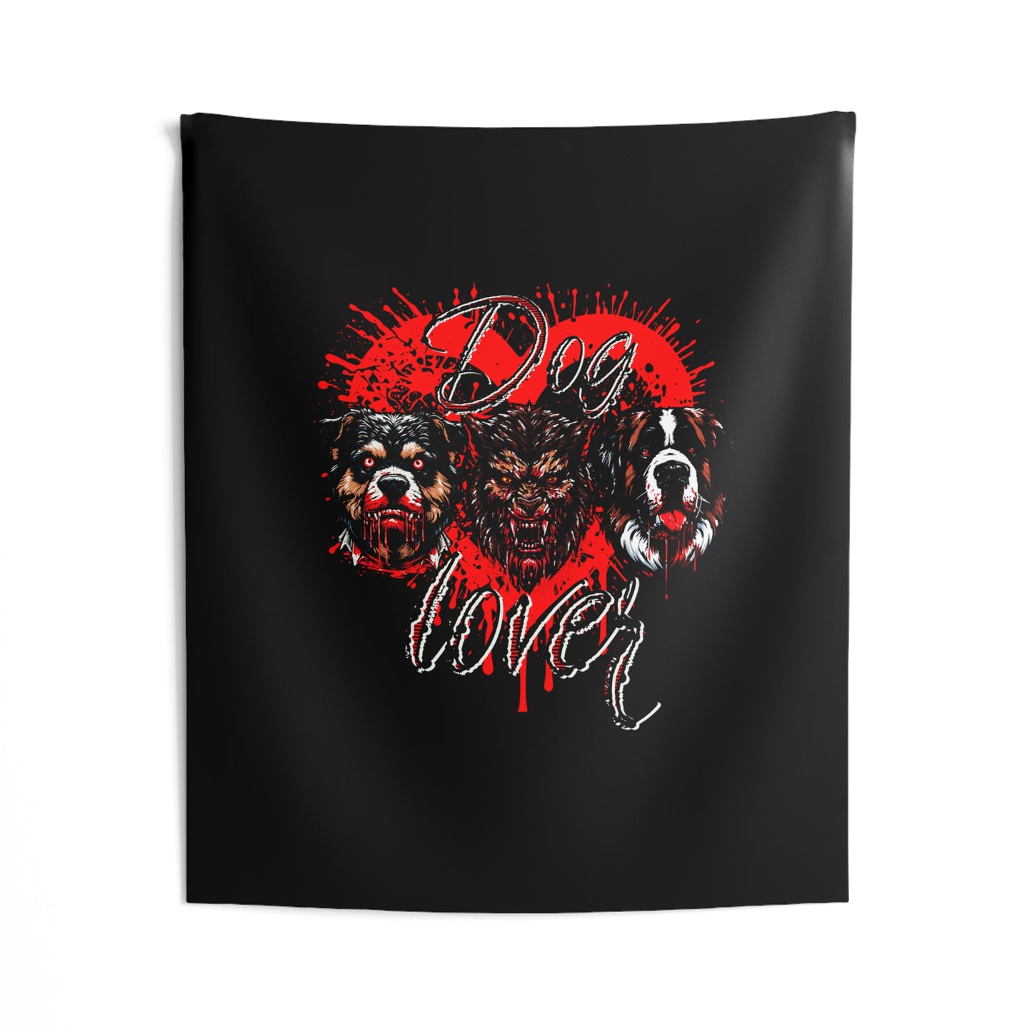 Dog Lover Art Bloody Hounds Of Hell Werewolf Indoor Wall Hanging Horror Tapestry