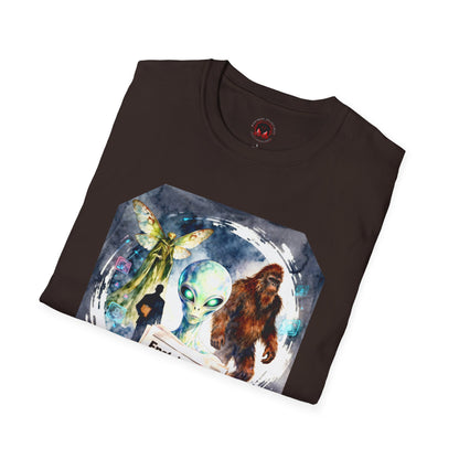 Alien Files Graphic T-Shirt — UFO, Bigfoot & Cryptid Art Tee