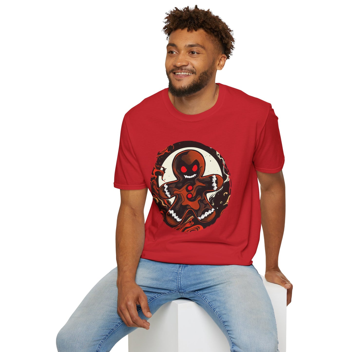 Evil Gingerbread T-Shirt – Spooky Holiday Horror Cookie Design