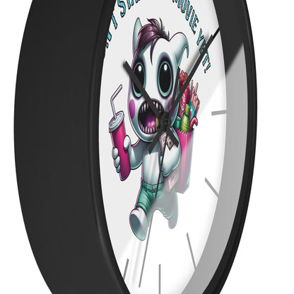 Summerween Don't Start The Movie Cute Monster Wall Clock