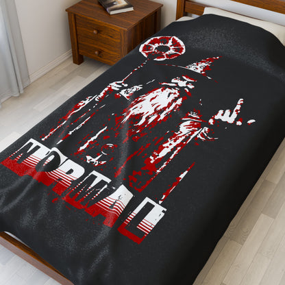 Velveteen Plush Blanket - F*ck Normal! Wizard Middle Finger Design