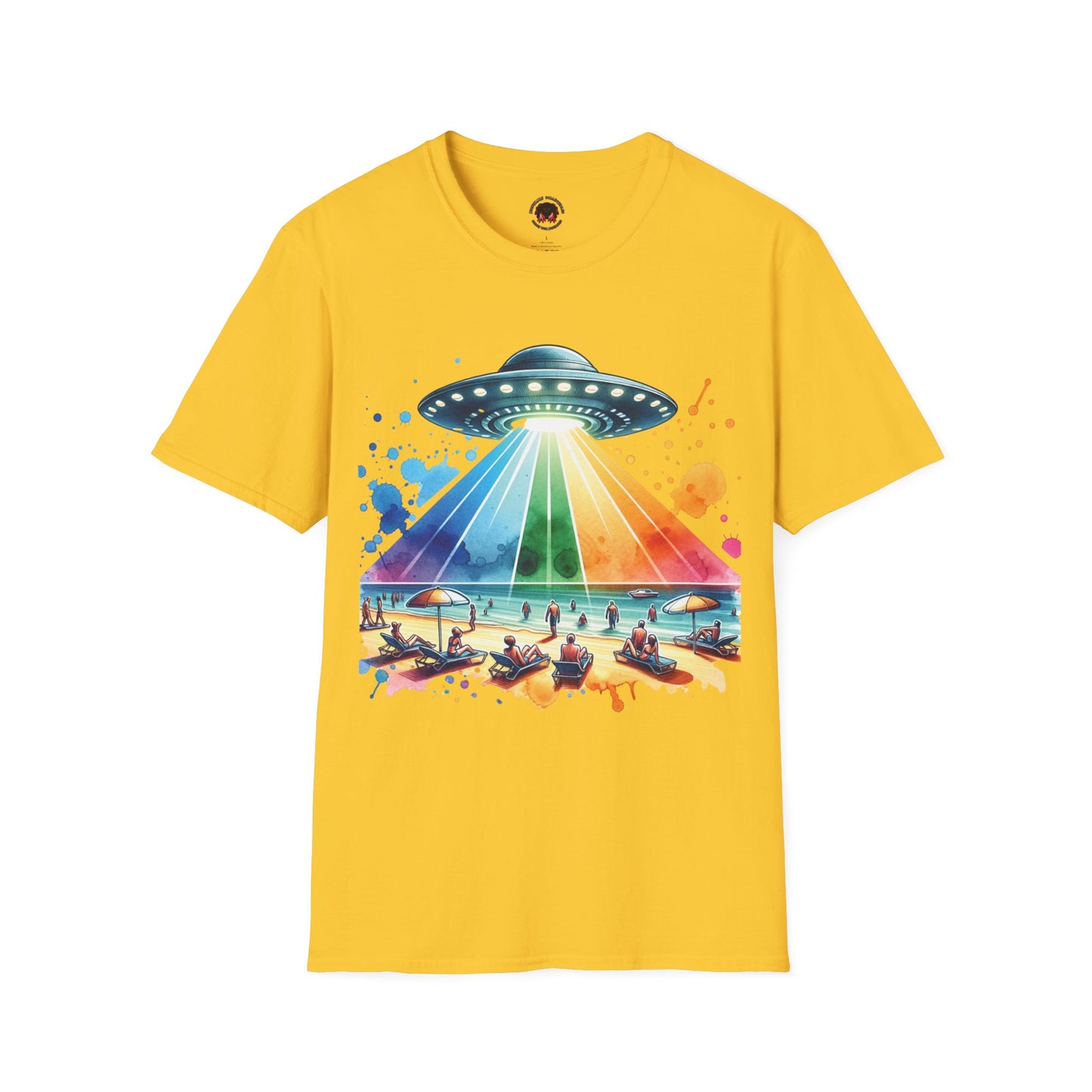 Summerween UFO Beach Day Unisex Soft Style T-Shirt