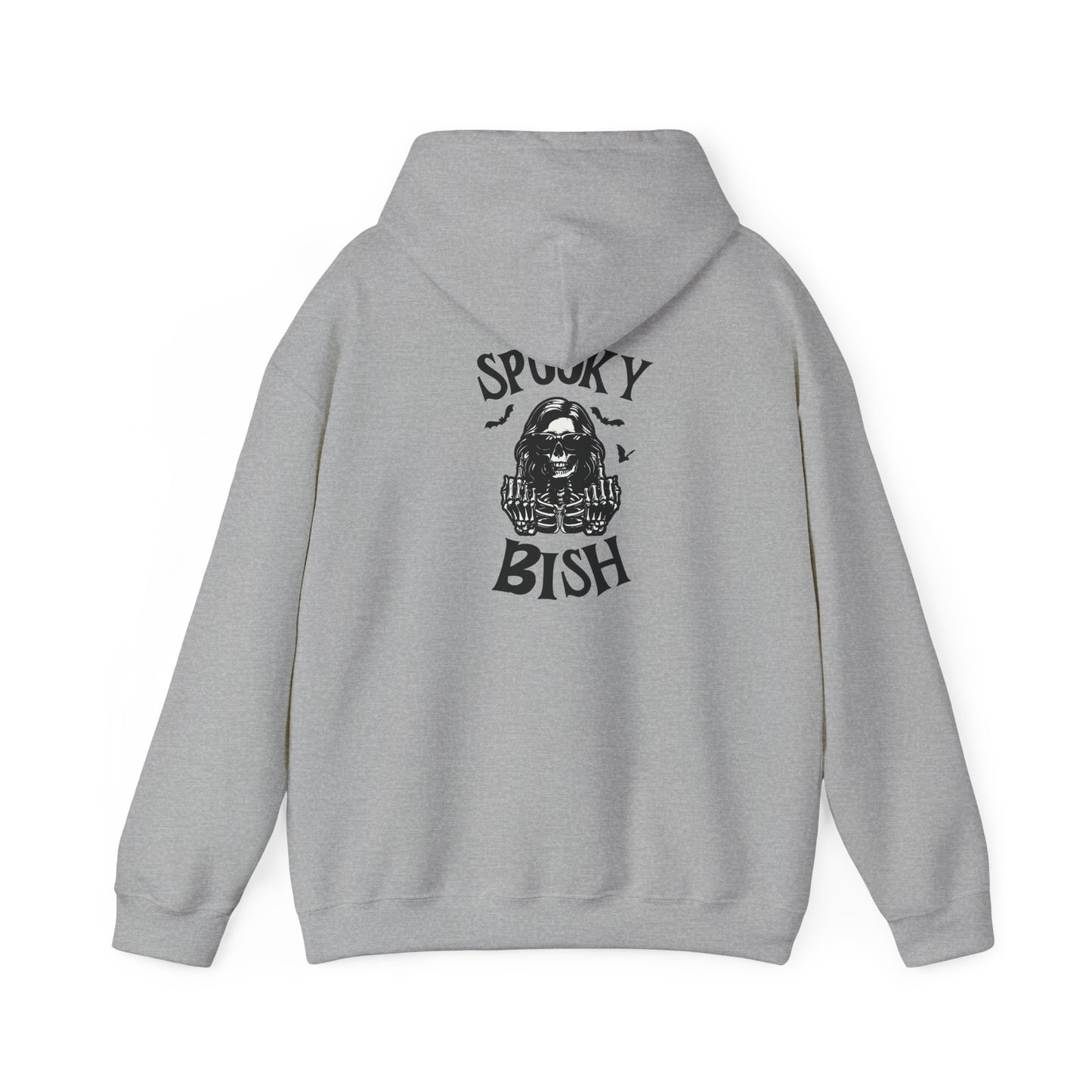 Spooky Bish Hoodie — Skeleton Finger and Sunglasses Design