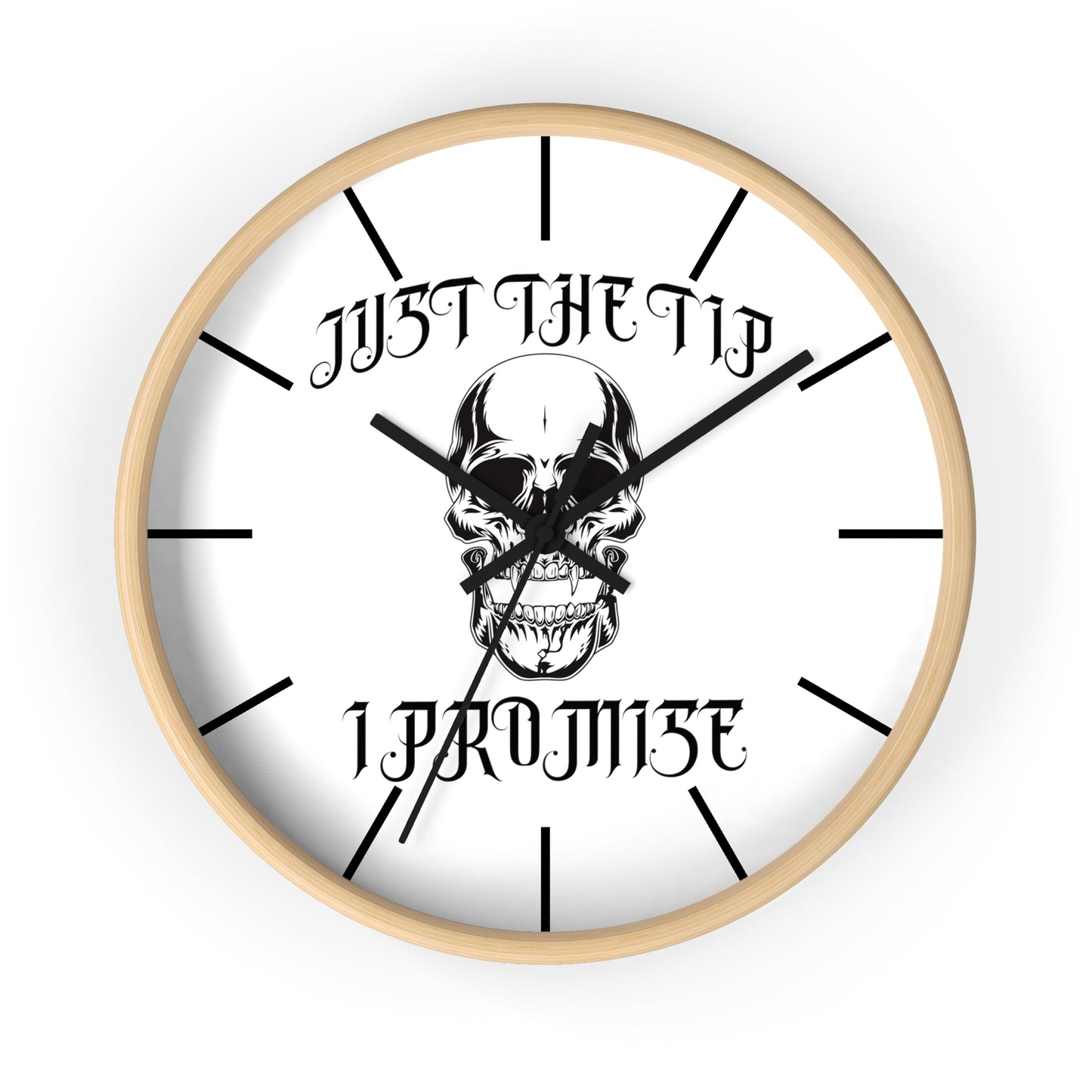 Vampire Just The Tip I Promise Wall Clock