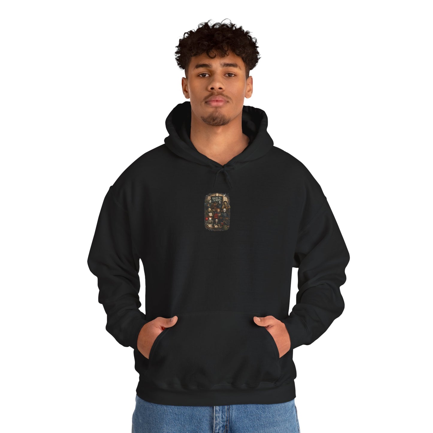 Horror Icons "Back to School" Hoodie — Vintage Movie Villains Graphic Sweatshirt