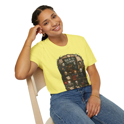 "Back to School" Horror Movie Character Class Portrait - T Shirt