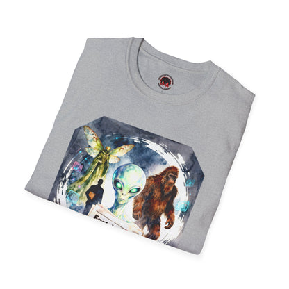 Alien Files Graphic T-Shirt — UFO, Bigfoot & Cryptid Art Tee