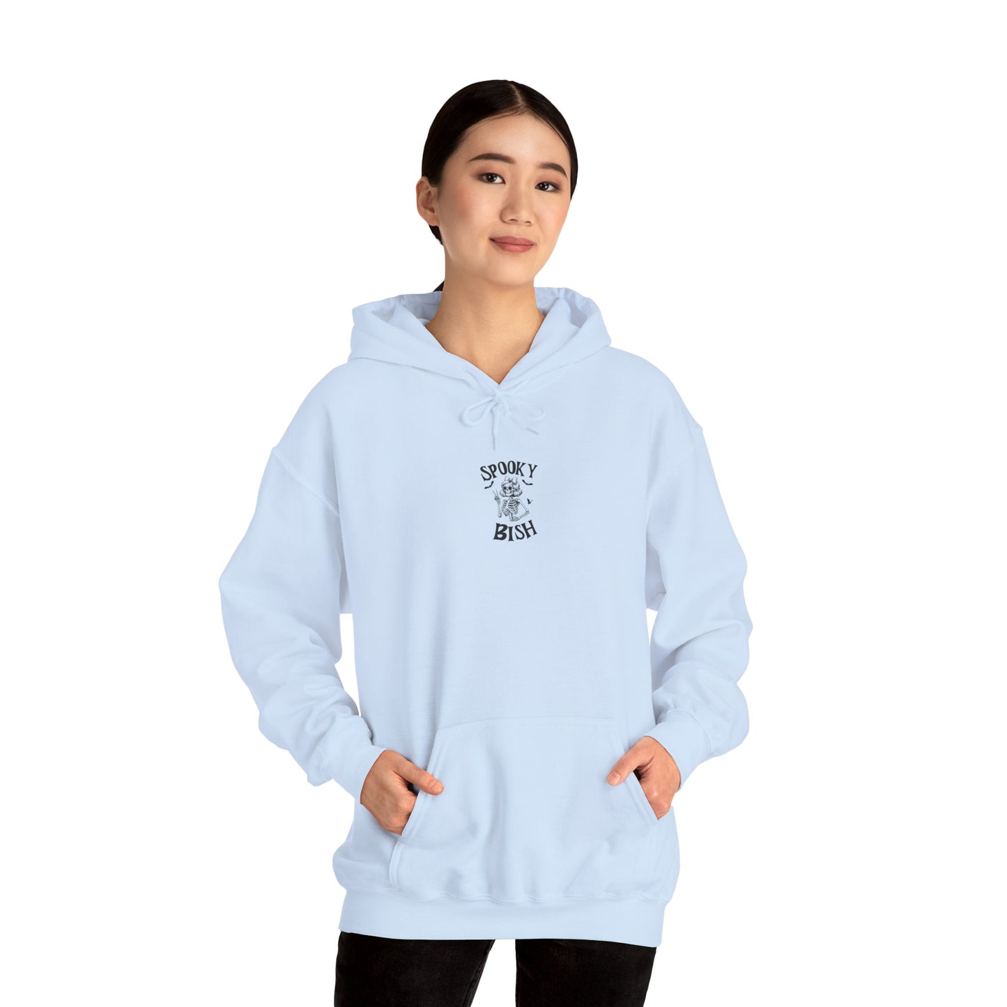 Spooky Bish Hoodie — Cute Skeleton in Sunglasses Design