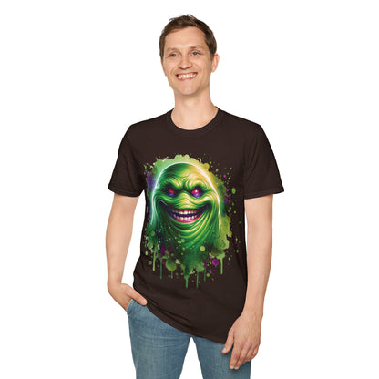 Slimey Ghost Spector Horror Fun Unisex Soft style T Shirt Men Women