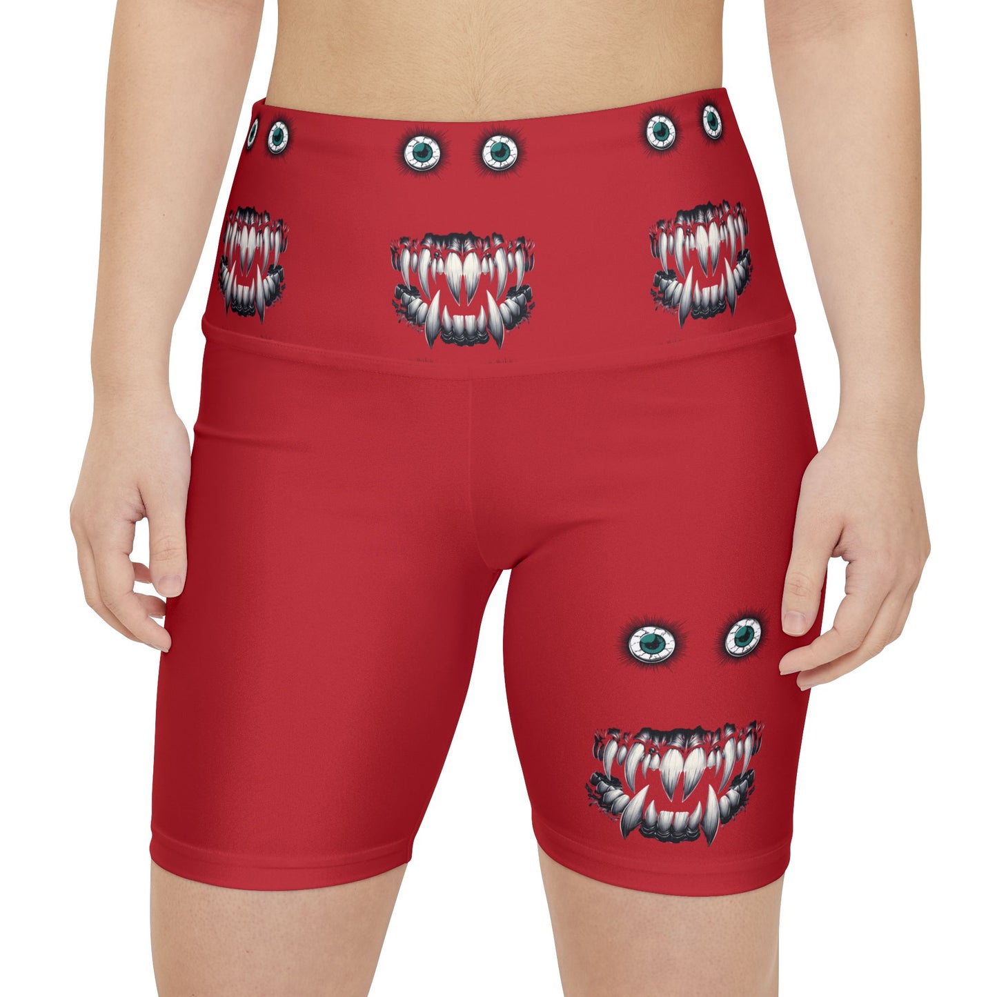 Eerie Eyes Monster Women's Workout Shorts (AOP)