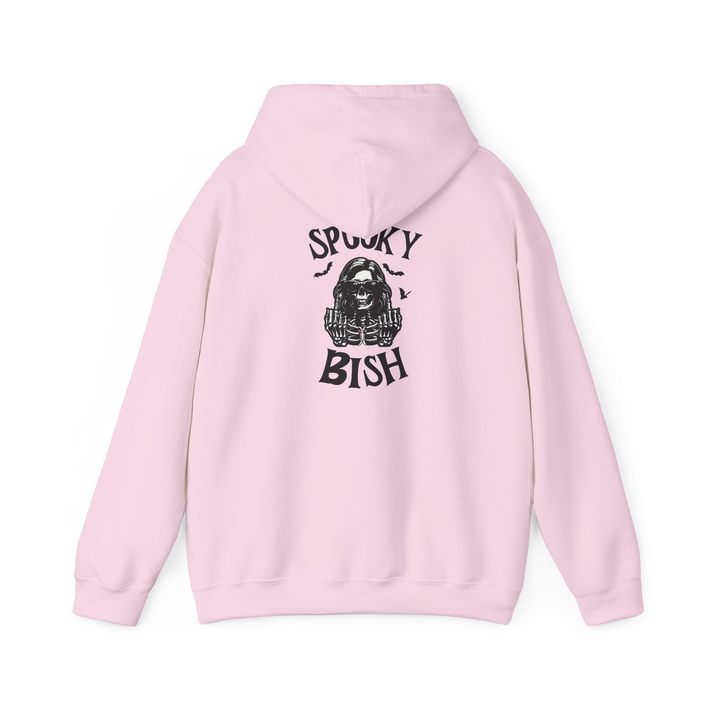 Spooky Bish Hoodie — Skeleton Finger and Sunglasses Design