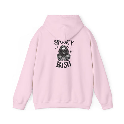 Spooky Bish Hoodie — Skeleton Finger and Sunglasses Design
