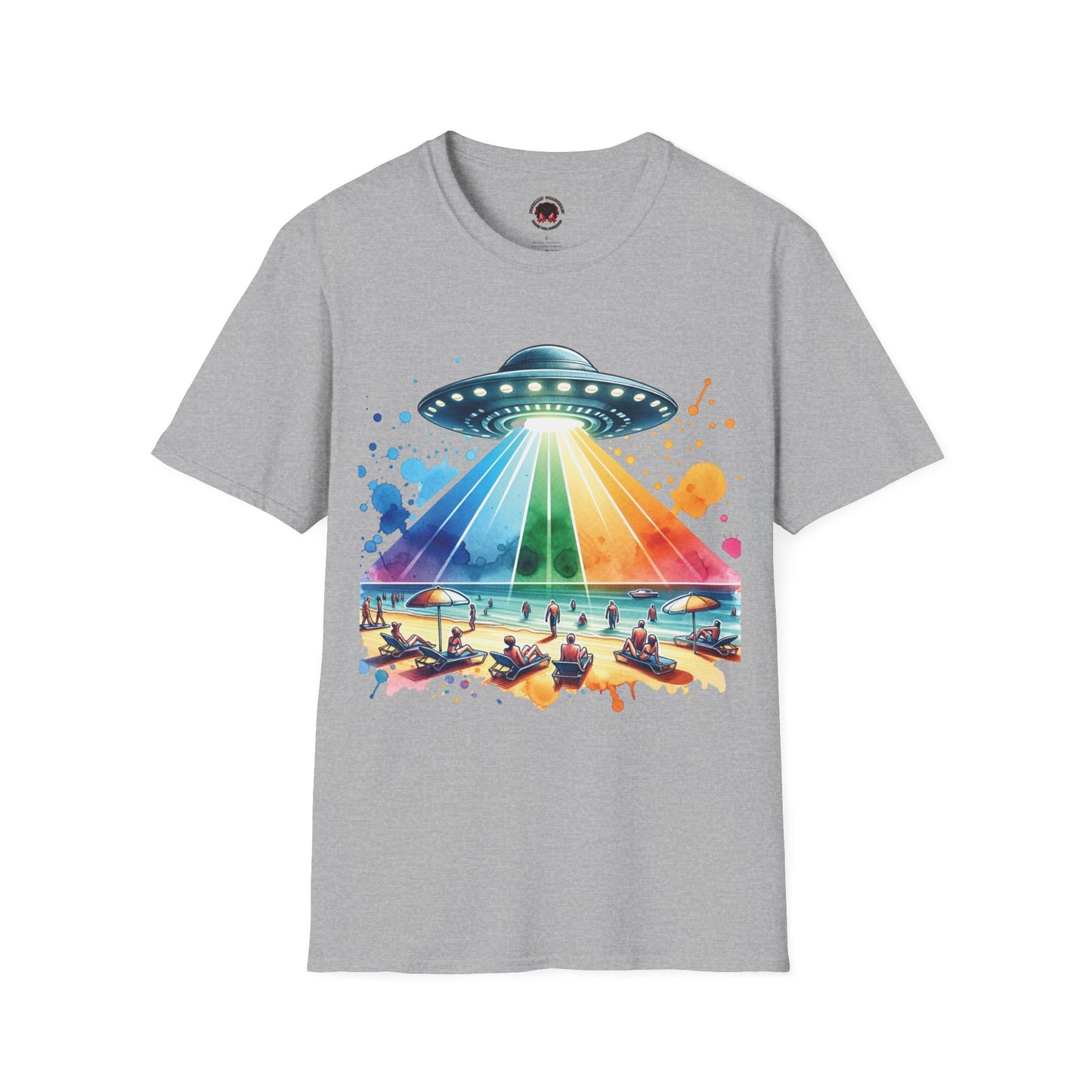 Summerween UFO Beach Day Unisex Soft Style T-Shirt