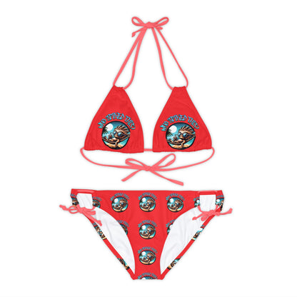 Summerween Who Spiked This? Strappy Bikini Set (AOP) Swimsuit