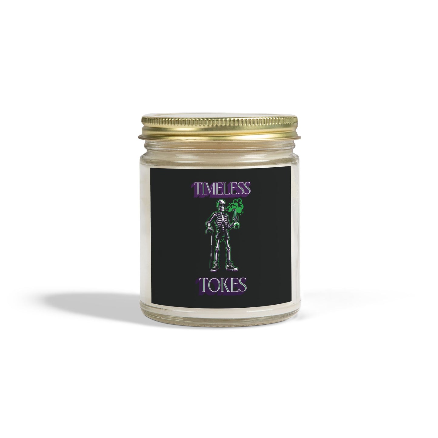 Scented Candle - Timeless Tokes Skeleton 420 Design (4oz, 9oz)
