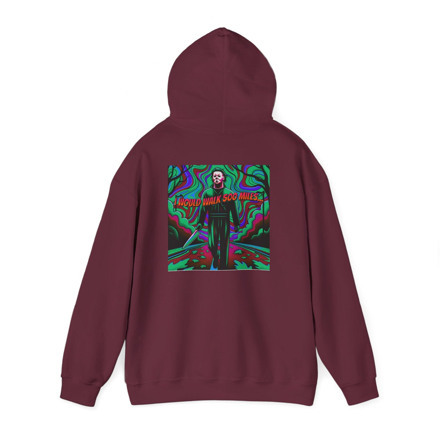 Psychedelic Road Trip Michael Hoodie – "Would Walk 500 Miles" Graphic Pullover