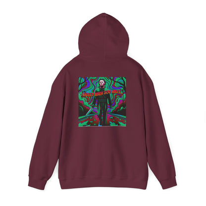 Psychedelic Road Trip Michael Hoodie – "Would Walk 500 Miles" Graphic Pullover