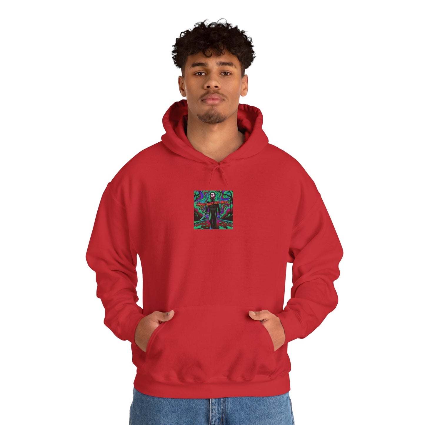 Psychedelic Road Trip Michael Hoodie – "Would Walk 500 Miles" Graphic Pullover