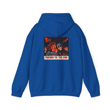 Hoodie - Friends Til The End Horror Movie Icon Friends Graphic Hoodie