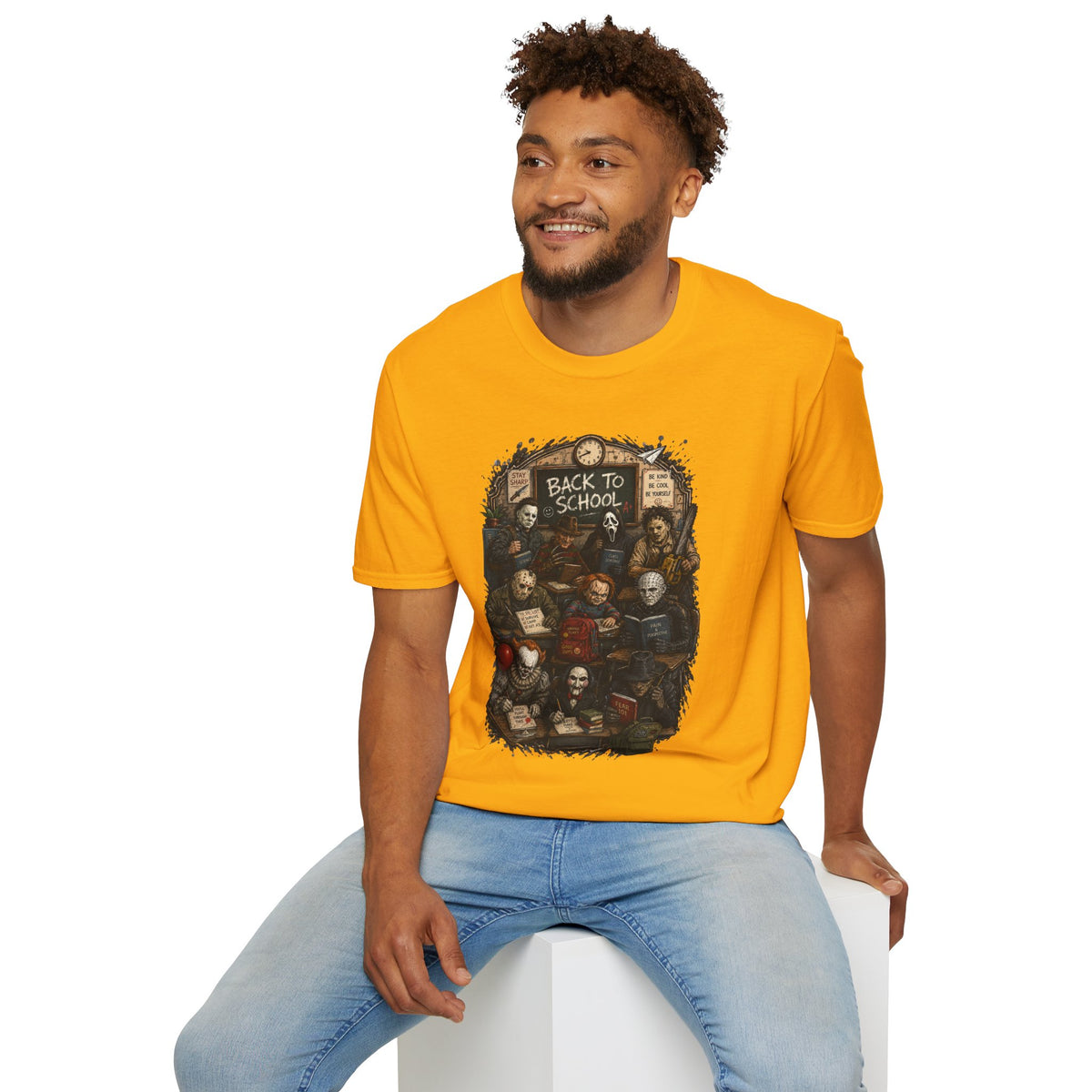 "Back to School" Horror Movie Character Class Portrait - T Shirt