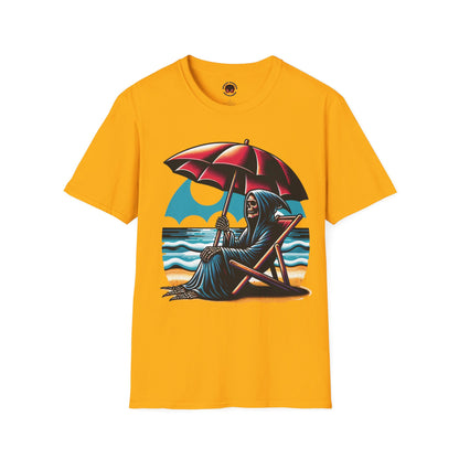 Summerween Grim Reaper Beach Day Unisex Soft style T-Shirt