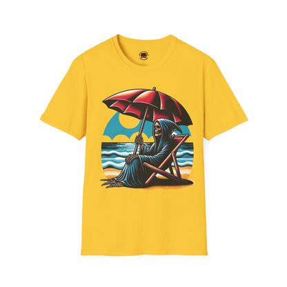 Summerween Grim Reaper Beach Day Unisex Soft style T-Shirt