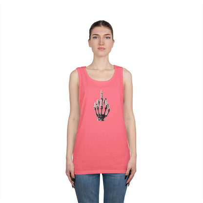 Skeleton Hand Middle Finger Tank Top – Edgy Skull Finger