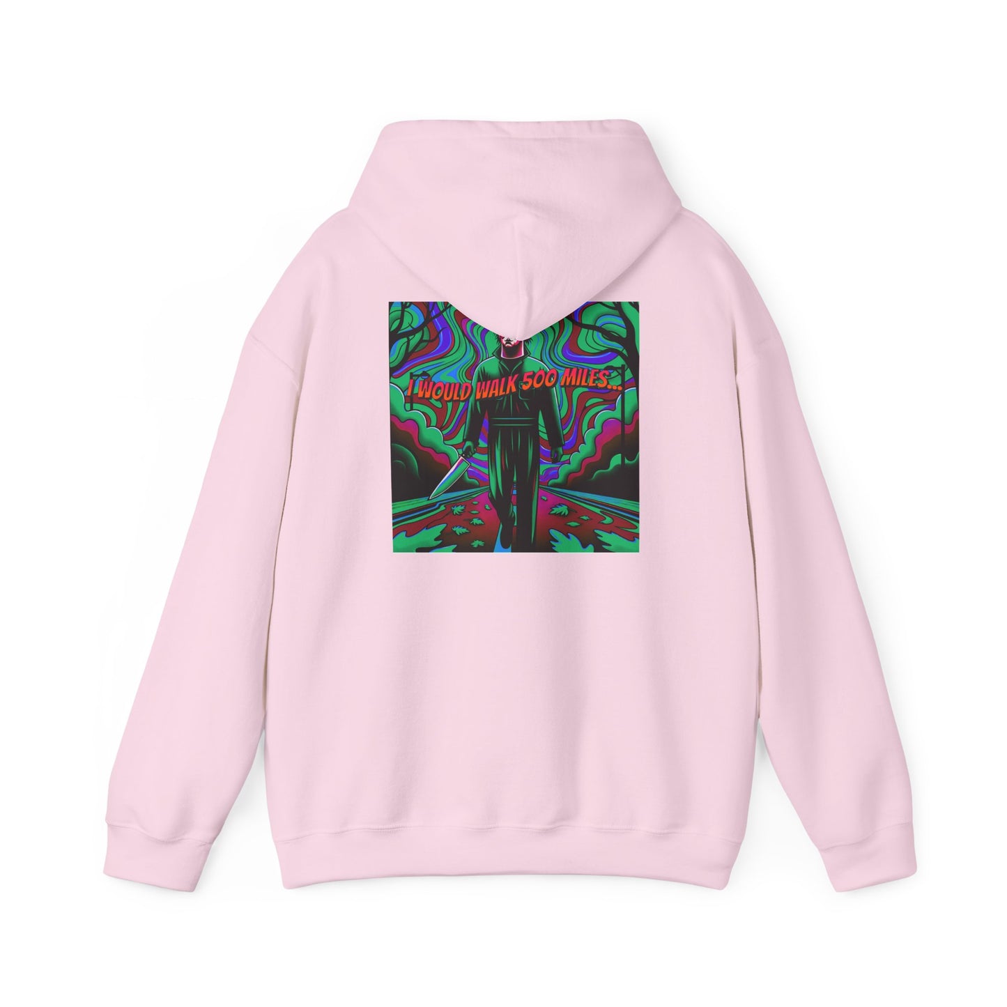 Psychedelic Road Trip Michael Hoodie – "Would Walk 500 Miles" Graphic Pullover