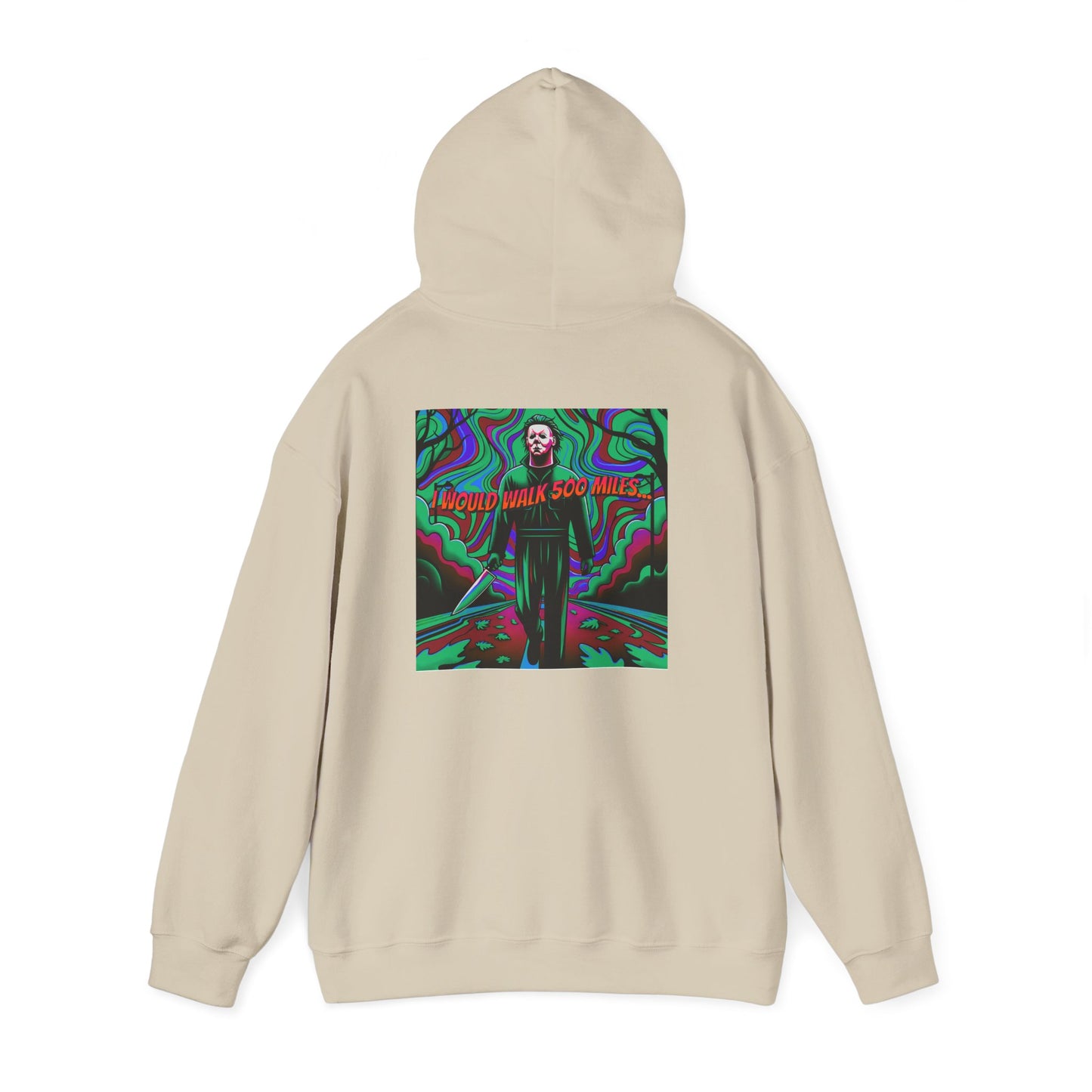 Psychedelic Road Trip Michael Hoodie – "Would Walk 500 Miles" Graphic Pullover