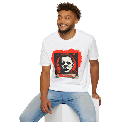 Vintage Horror Mask Portrait "Michael" Graphic T-Shirt