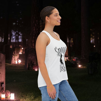 Spooky Bish Witch Women's Tank Top (AOP)