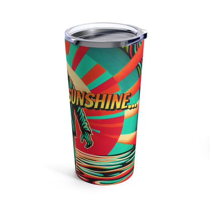 Horradelic Walking On Sunshine Jason In The Hockey Mask Voorhees Friday Camping Outdoor Horror Fun Tumbler 20oz Cup With Lid