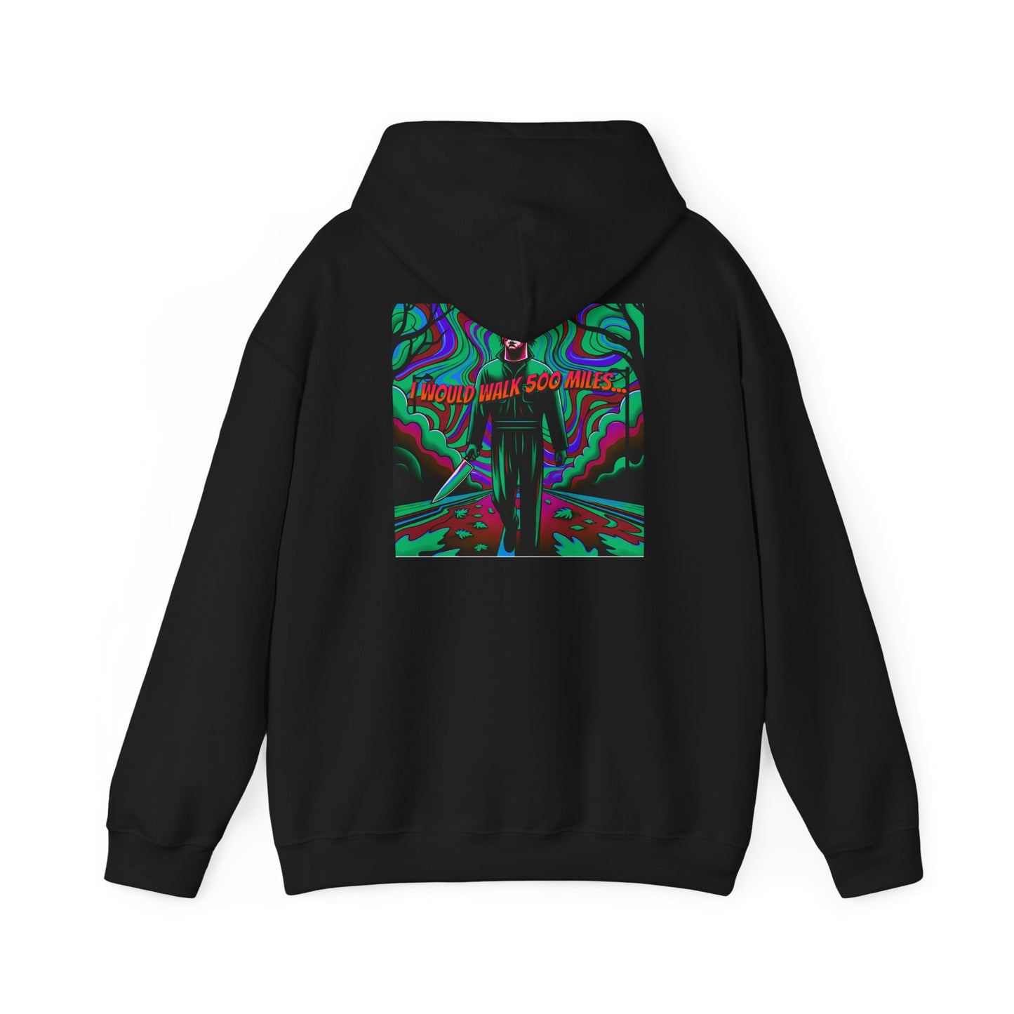 Psychedelic Road Trip Michael Hoodie – "Would Walk 500 Miles" Graphic Pullover