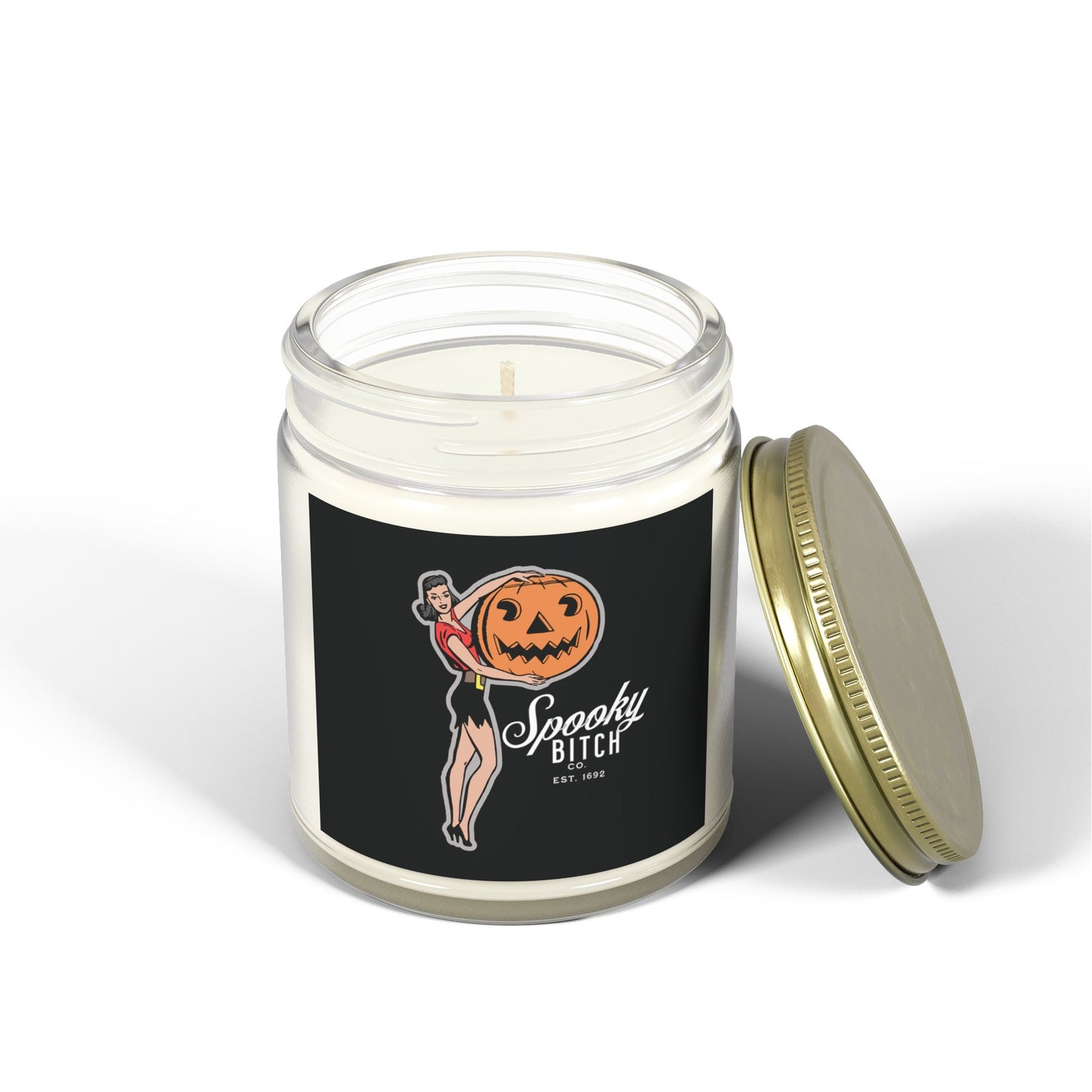 Scented Candle - Fun Witch Design, Gothic, Spooky Bitch Company (4oz, 9oz)