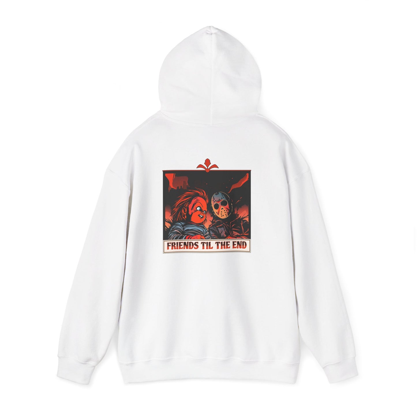 Hoodie - Friends Til The End Horror Movie Icon Friends Graphic Hoodie