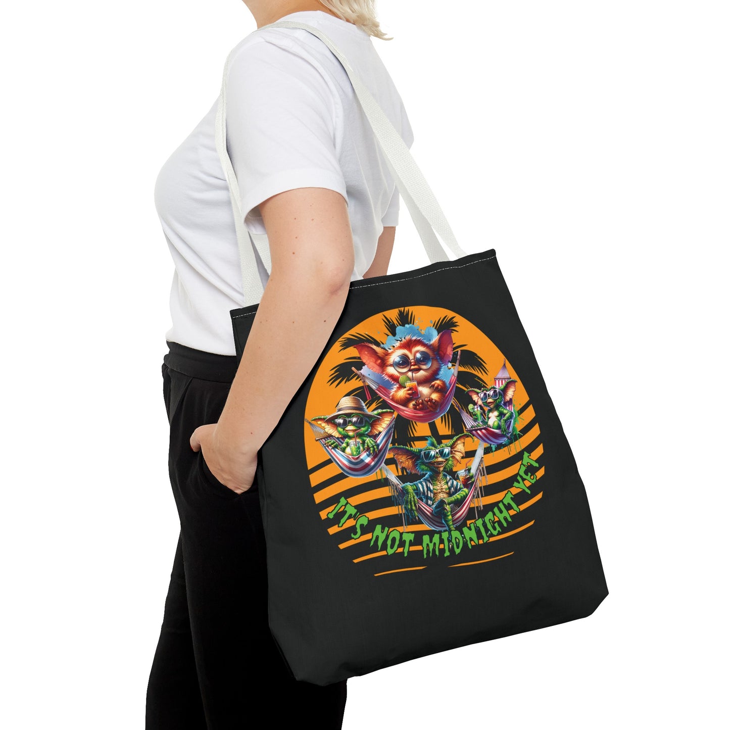 Summerween It's Not Midnight Yet Shoulder Tote Bag (AOP) 3 Sizes