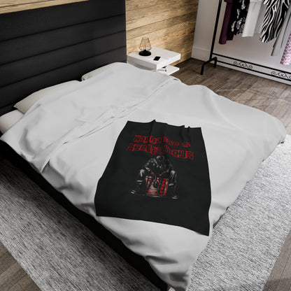 The Collector Inspired Wanna See My Collection? Horror Halloween Collecting Fun Velveteen Plush Throw Blanket