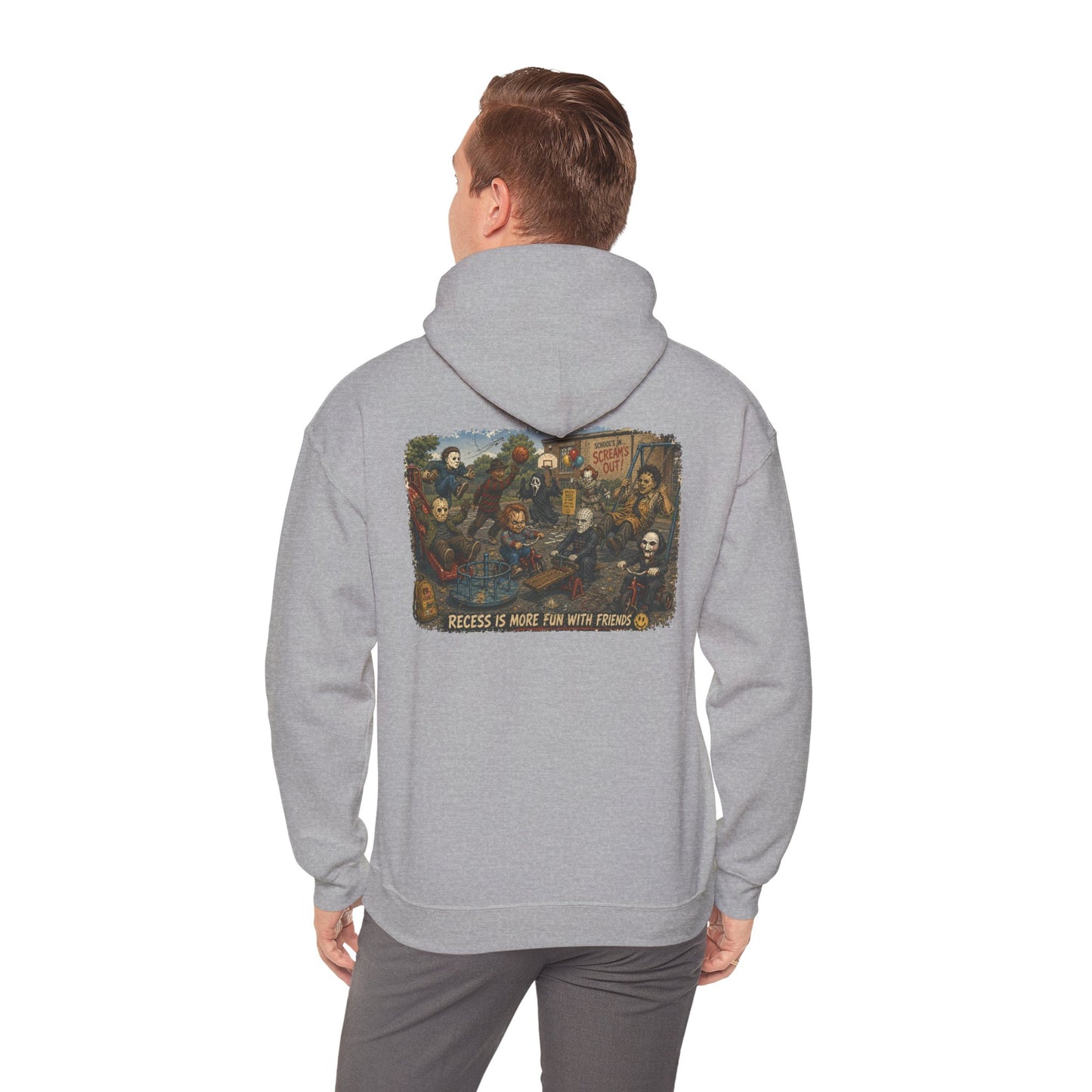 Horror Icons Illustration “Recess Is More Fun With Friends” - Hoodie