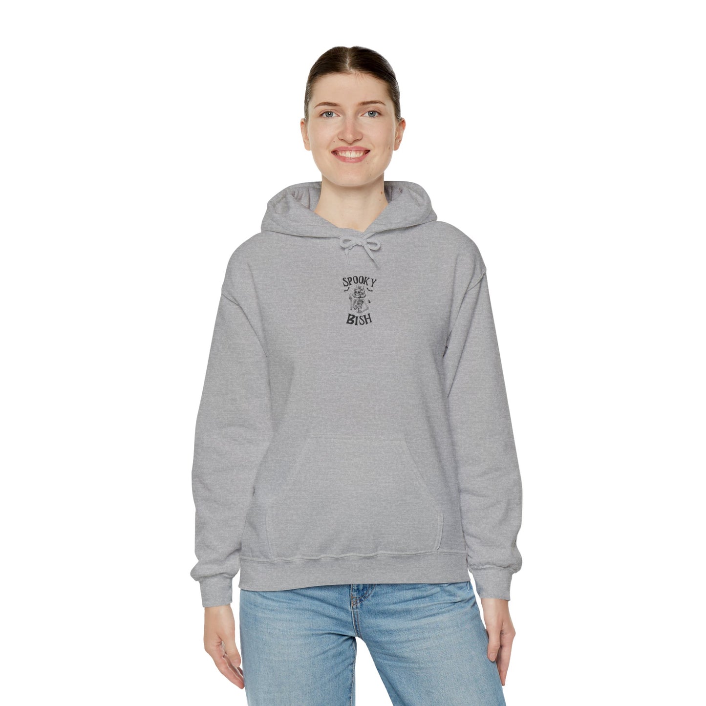 Spooky Bish Hoodie — Cute Skeleton in Sunglasses Design