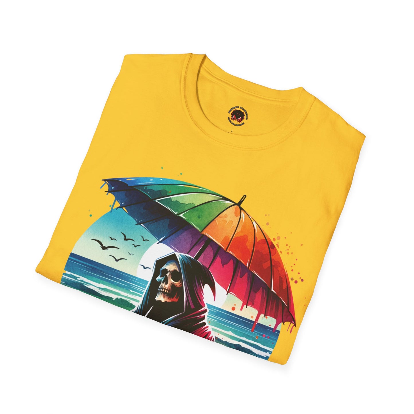 Summerween Pride Grim Reaper Beach Day Unisex Soft style T-Shirt