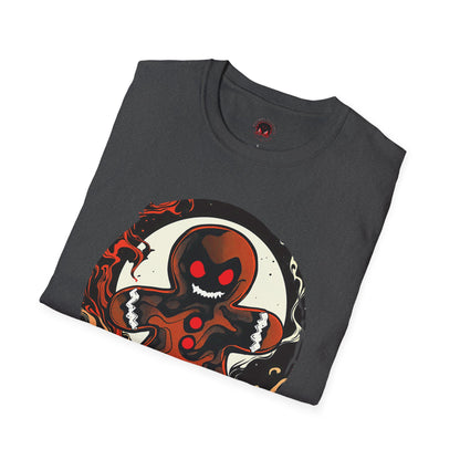 Evil Gingerbread T-Shirt – Spooky Holiday Horror Cookie Design