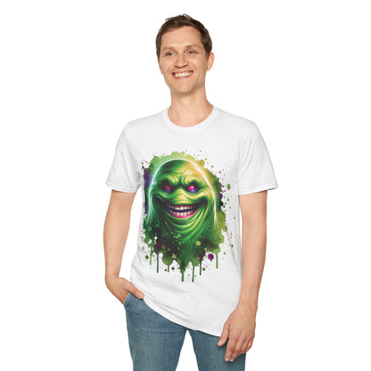 Slimey Ghost Spector Horror Fun Unisex Soft style T Shirt Men Women