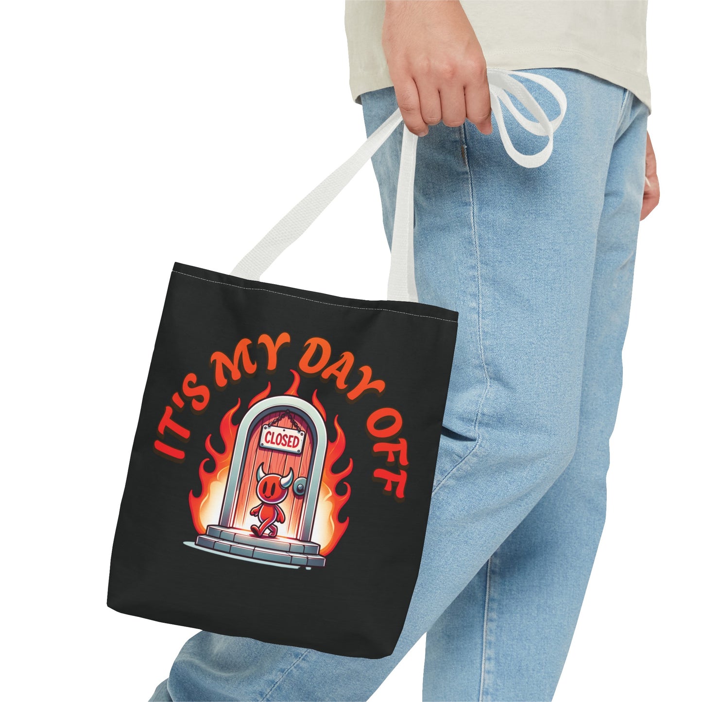 Little Devil It's My Day Off Shoulder Carry Tote Bag (AOP)