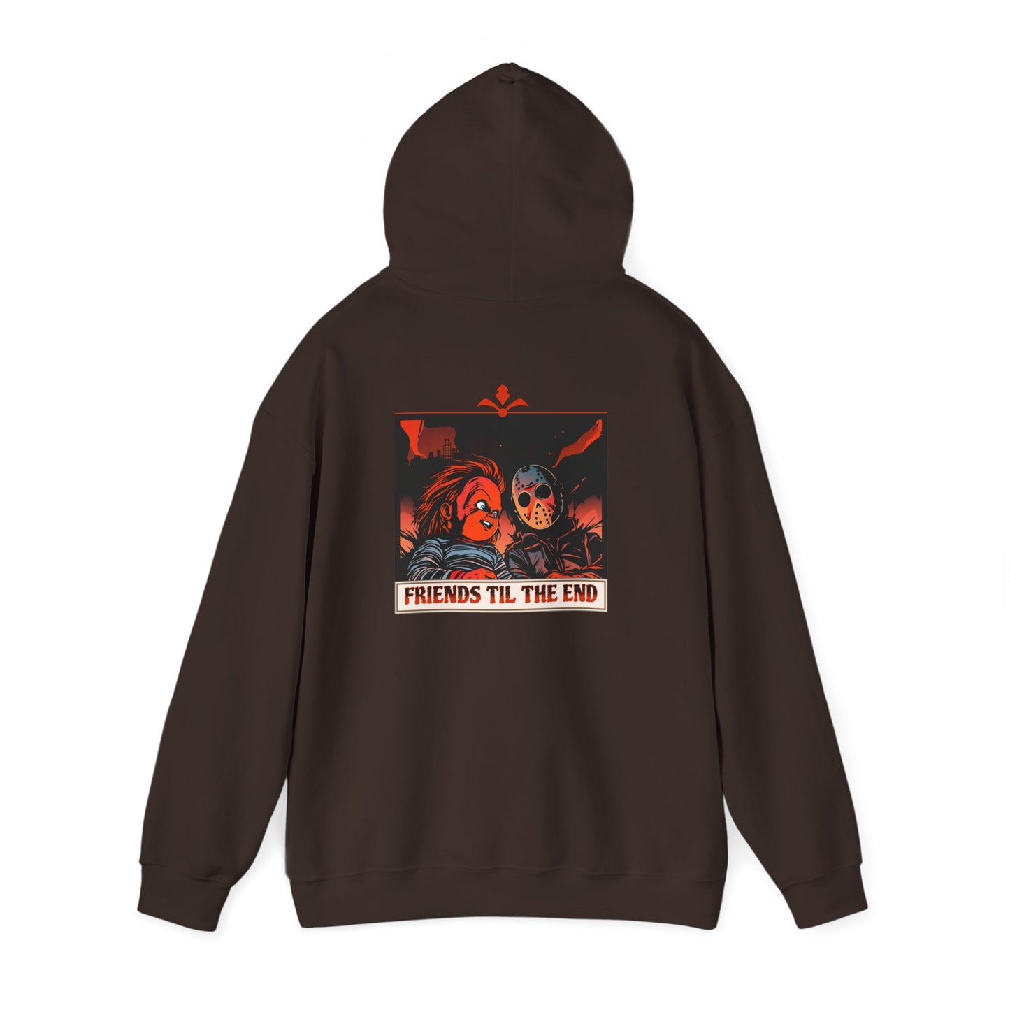 Hoodie - Friends Til The End Horror Movie Icon Friends Graphic Hoodie