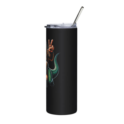 Sassy Bigfoot & Dinosaur Stainless Steel Tumbler - 20oz Adventure Drinkware