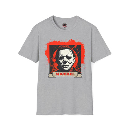 Vintage Horror Mask Portrait "Michael" Graphic T-Shirt