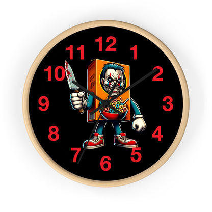 Funny Horror Wall Clock - Cereal Killer, Outside the Box Design