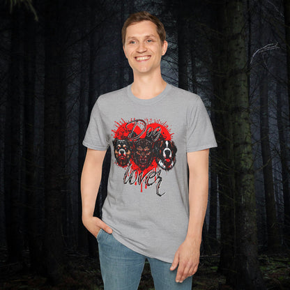 Dog Lover Hounds Of Hell Bloody heart Horror Fun Unisex Softstyle T-Shirt Animal Dark Humor Shirt